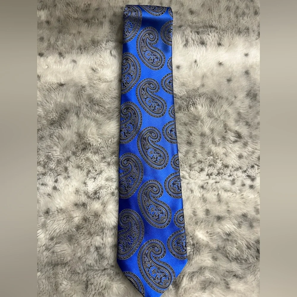 Ermenegildo ZEGNA Woven Paisley Silk Tie MSRP$240 Handmade in ITALY Great Gift!